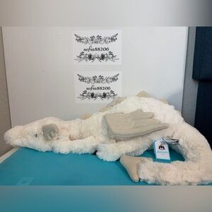 Jellycat snow dragon Large Authentic NWT